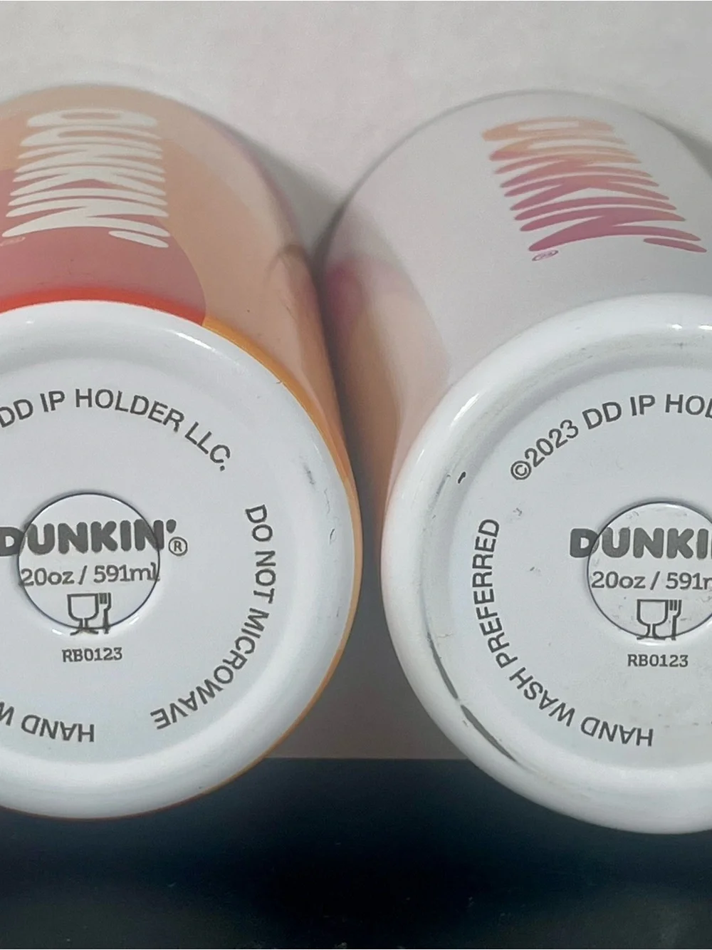 Dunkin Donuts 20oz Travel Tumbler Qty 2 Stainless 2023 RB0123 Ice Coffee